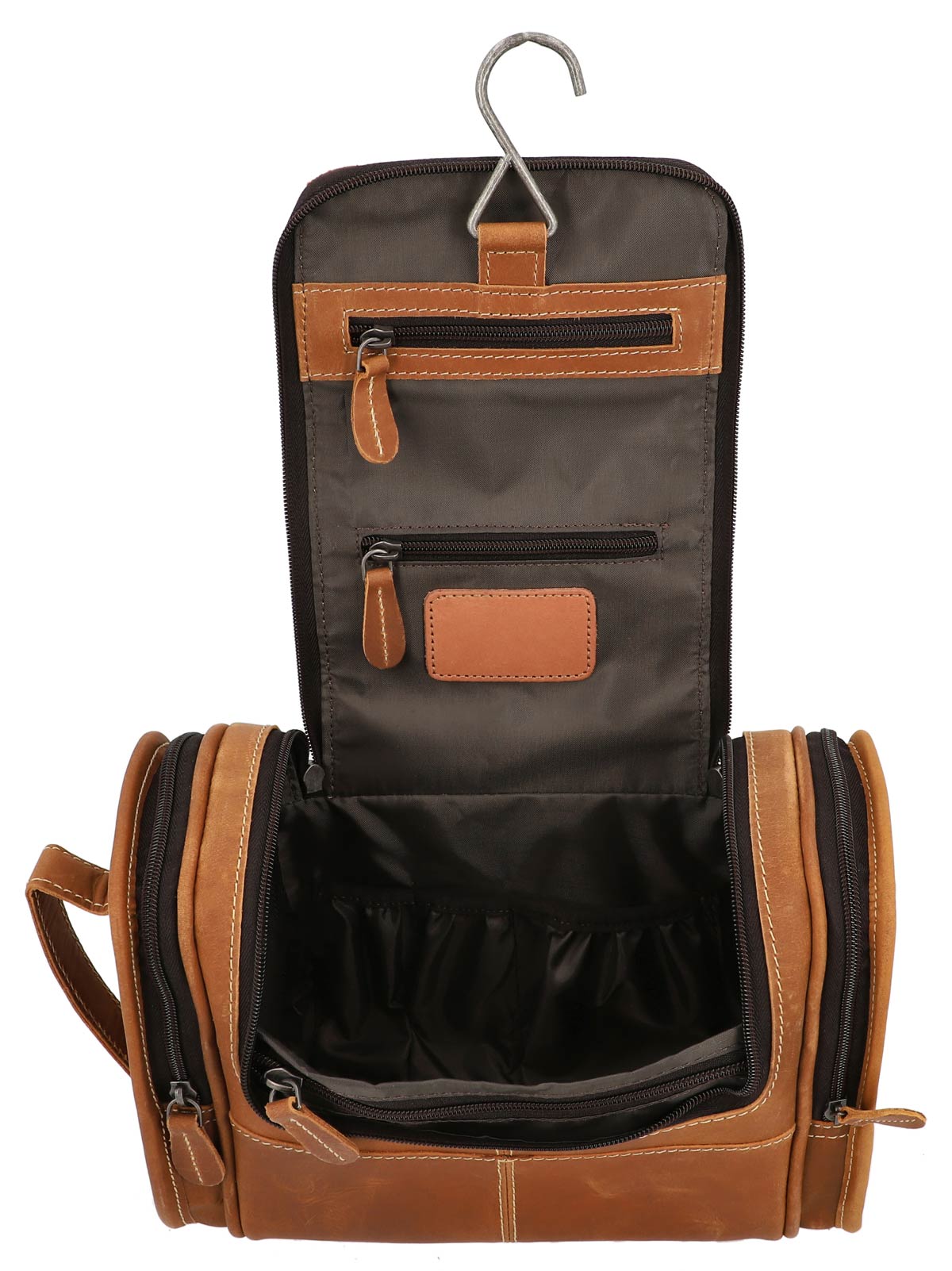 SID & VAIN LEATHER WASH GATWICK - Trousse de toilette - schwarz/noir SID & VAIN LEATHER WASH GATWICK - Trousse de toilette - schwarz/noir
